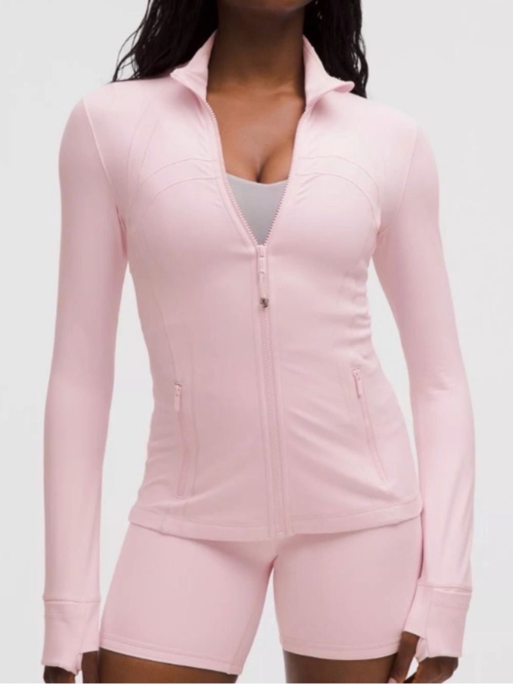 lululemon Define Cropped Jacket Nulu, light pink